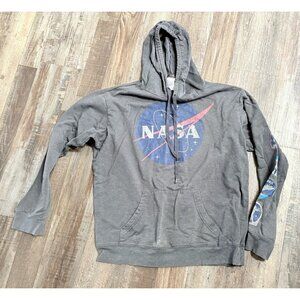 Men's NASA Distressed Print Soft LIGHTWEIGHT Pullover Hoodie large